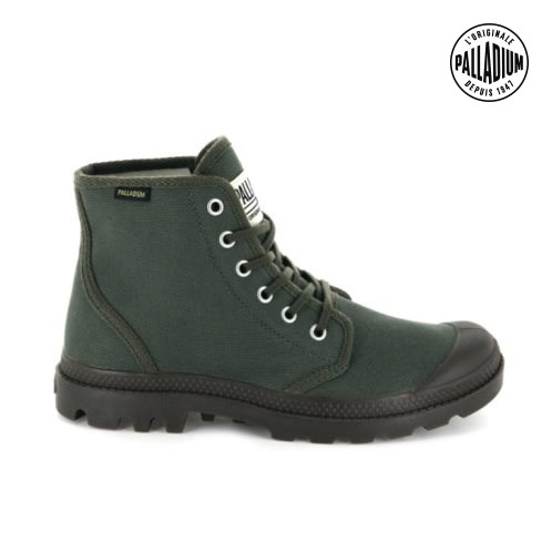 Baskets Palladium Pampa Hi Originale High Tops Femme Vert Olive | FR BWE740R